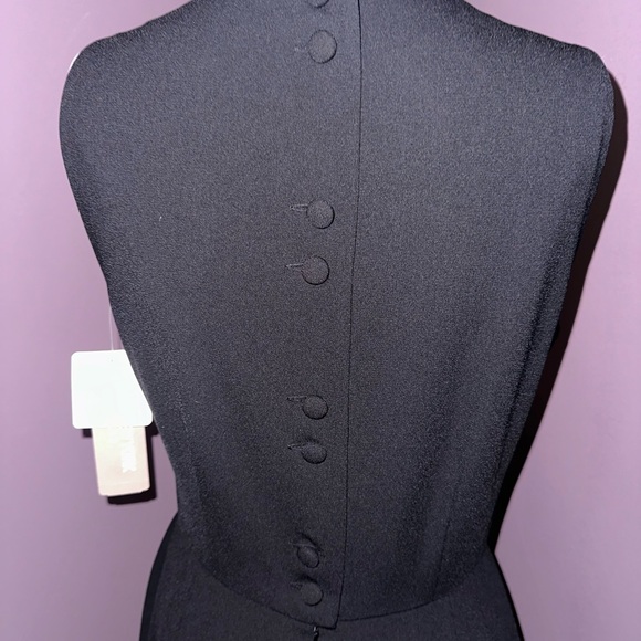 NWT Jones New York Vintage Black Sleeveless Dress W/ Buttons Down Back, SZ 6 (H) - Picture 7 of 10